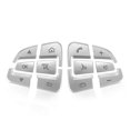 thumbnail image 2 of 12Pcs Car Styling Steering Wheel Button Covers Trim Stickers for Mercedes Benz GLC X253 2015 2016 & C Class W205 2014 2015 Silver ABS, 2 of 5