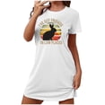 thumbnail image 1 of KIHOUT 2024 Camisón negro de cuello redondo para mujer, de moda, con estampado de conejo, de manga corta, holgado, ajustado, informal, para el hogar, tallas S-2XL, 1 of 7