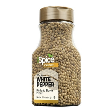 iSpice | White Pepper Whole | 7.3 oz | Gourmet Spice | Kosher | Delicate pungency