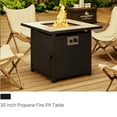 thumbnail image 5 of 30'' Propane Fire Pit, 50,000 BTU Fire Pit Table with Lid and Lava Rocks for Outdoor, Patio, Garden, 5 of 9