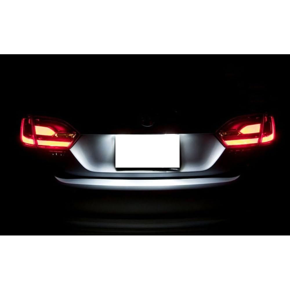 OEM-Fit 3W Full LED License Plate Light Kit For Volkswagen: Touareg, Porsche: Cayenne, Powered by 18-SMD Xenon White LED & Can-bus Error Free