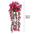 thumbnail image 2 of Flores artificiales colgantes, 2,7 pies de rosal para decoración de interiores y exteriores (rosa roja), 2 of 5
