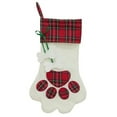 thumbnail image 1 of Christmas Stocking Cute Cat Paw Snowflake Xmas Tree Christmas Hanging Stocking, 1 of 9