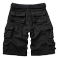 thumbnail image 2 of TRGPSG Women's Cargo Shorts, 9-Pocket Cotton Blend Utility Shorts for Hiking and Work, Mid-Rise Relaxed Fit Summer Apparel,Black Size 2(No Belts), 2 of 7