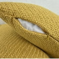 thumbnail image 5 of Aiking Pack of 2 Soft Decorative Knitted Double-Cable Sweater Cozy Throw Pillow Covers, 14x26 inch, Gold, 5 of 7