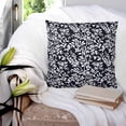 thumbnail image 3 of 18x18 Pillow Covers Set of 2, Black Spring Floral Throw Pillow Covers Decorative Couch Cushion Case, Farmhouse Flowers Elegant Pastoral Microfiber Square Pillowcases for Bedroom Car Living Room, 3 of 7