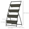 thumbnail image 3 of Outsunny Outdoor 4-Tier Raised Garden Bed with 4 Planter Boxes, Brown, 3 of 10