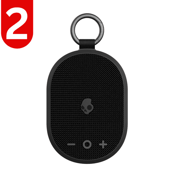 SKULLCANDY KILO PORTABLE WIRELESS SPEAKER (BLACK) | 2 PACK WITH TRAVEL CASE