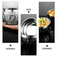 thumbnail image 4 of 3Pcs Stainless Steel Salad Bowls Double Layer Heat Insulation Bowl Food Containers, 4 of 9