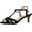 Black, variant on De Blossom Womens Peggy-7 Dressy Party Heels Sandals