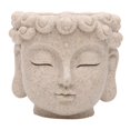 thumbnail image 2 of Maceta con cabeza de Buda, contenedor de brochas de maquillaje, florero, escultura, estatuilla, flor Estilo A, 2 of 8