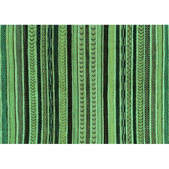 Ahgly Company Indoor Rectangle Abstract Turquoise Blue Modern Area Rugs, 5' x 8'