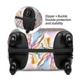 thumbnail image 4 of Lsque Abstract Marble Texture Printed Luggage Cover, Travel Luggage Protector,Scratch and Dirt Resistant, Fits 18-32 Inch Luggage - Small, 4 of 9