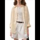 thumbnail image 1 of Camisas de Larga con Botones para Mujer, Blusas Informales de de Ramio con Cuello y Corte Holgado. Albaricoque L, 1 of 10