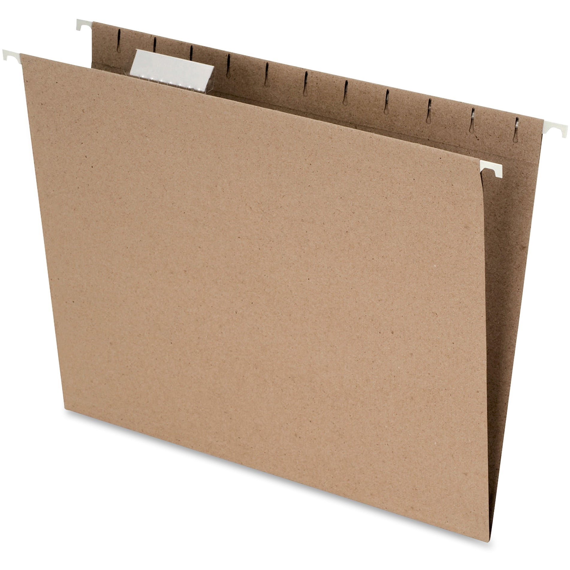 Earthwise Pendaflex 100% Recycled Paper Hanging Folders - Letter - 8.50" X 11" - 1/5 Tab Cut - Natural - 25 / Box (ESS74542)