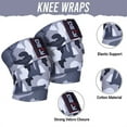 thumbnail image 6 of Defy Knee Wrap for Weightlifting, Muay, Thai MMA, Elastic Bandages for Men and Women, Pack of 2, 72 Inch - Grey Camo, 6 of 6