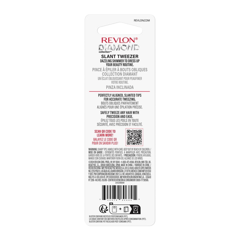 Revlon Diamond Slanted Tip Tweezers, Precision Hair Removal photo 6