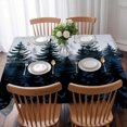 thumbnail image 3 of Forest Table Cloth Waterproof Tablecloths, Dark Blue Fall Bird Vintage Farmhouse Tree Tablecloth Dining Table Cover for Kitchen Party Tabletop Outdoor, Rectangle Tablecloth 52x70 Inch, 3 of 9