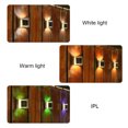 thumbnail image 2 of Luces de pared de vestíbulo de jardín al aire libre solar 6LED IP65 Lámparas de cerca a prueba de agua Plastic Interior Acero inoxidable Iluminación Sala de estar colorida seitruly HA009650-03, 2 of 6