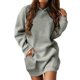 thumbnail image 1 of Vestido sudadera largo con capucha y cordón para mujer - Jersey oversize informal con bolsillo, mezcla de poliéster, tallas S-XXL, 1 of 5