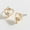 Gold, variant on Women's Gold Heart with Crystal Ear Sense Stud Earrings by Howard's