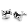 thumbnail image 1 of Alamode LO2630 Women Rhodium Brass Cufflink with Top Grade Crystal in Clear, 1 of 1