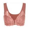 thumbnail image 5 of [BRAND FACTORY PRICE!]Front Closure Floral Lace Bra For Women Bralette Padded Wireless Bra Back Smoothing Bras Push up Thin Soft Bra 8XL Plus Size, 5 of 5