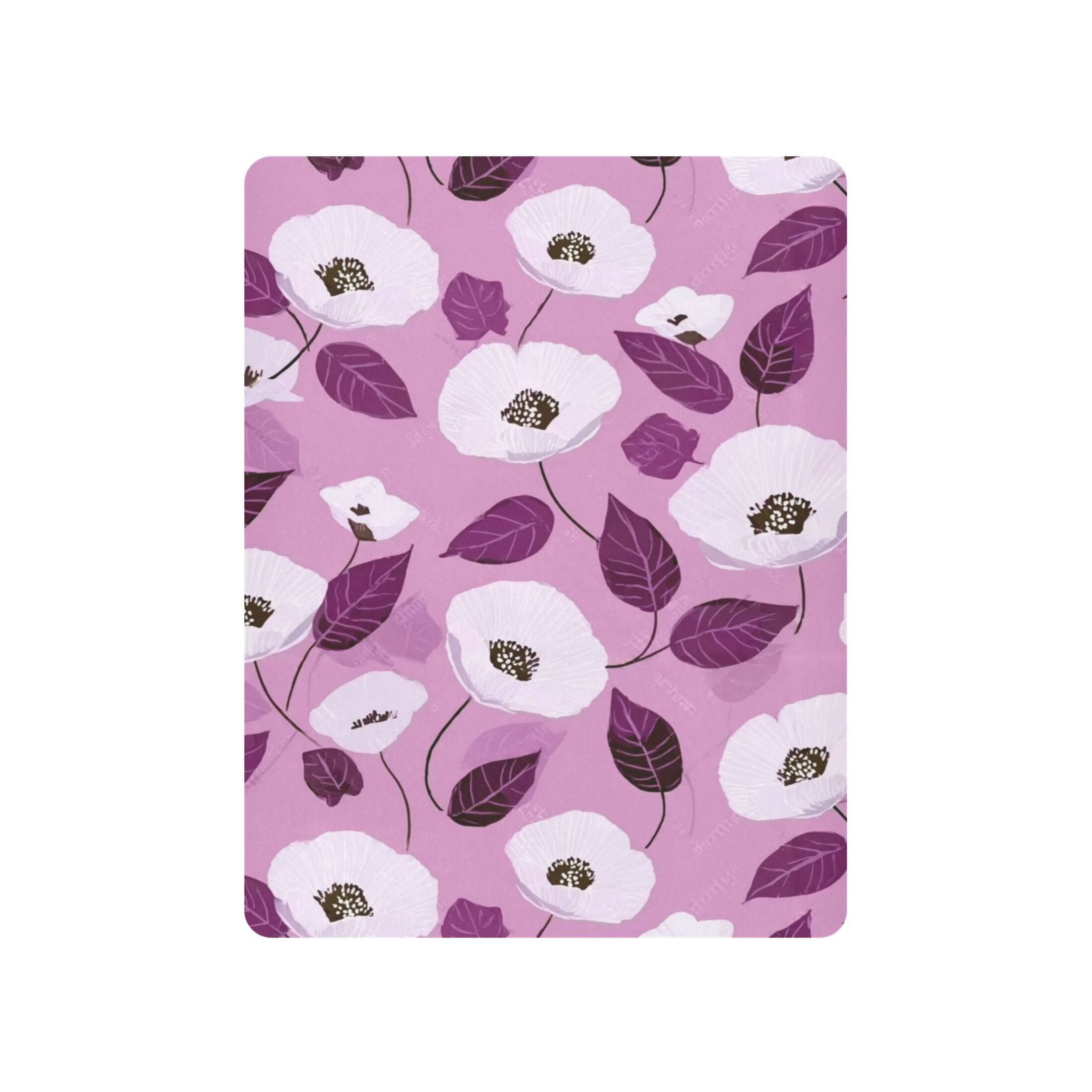 Baby Essentials 52”x 28”- Standard Cotton-like Modal Elastic- Purple Flowers Design Crib Sheets for Newborns and Toddlers