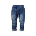 thumbnail image 3 of LYHaoo Boys Stretch Denim Pants With Elastic Waist And Functional Pockets For All Seasons Comfort Baggy Jeans,Sizes 2-3 Years, 3 of 6