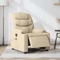 thumbnail image 1 of vidaXL Electric Massage Recliner Chair Cream Fabric, 1 of 5