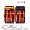 thumbnail image 2 of Juego de Destornilladores con Aislamiento VDE de 1000 V y Puntas Ranuradas Magnéticas para Reparaciones Eléctricas Profesionales (8 Piezas), 2 of 5