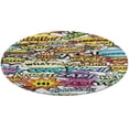 thumbnail image 5 of Comics Pop Art Round Carpet Circle Rug Outdoor Patio Area Rug Washable Large Area Rugs Hallway Room Decor Fitness Mats, 5 of 8