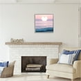thumbnail image 2 of Stupell Industries Pink Heart Ocean Sunrise Nature Painting Gray Framed Art Print Wall Art, 24 x 24, 2 of 8