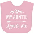 thumbnail image 3 of Inktastic Auntie Loves Me Baby Clothes Boys or Girls Baby Bib, 3 of 4