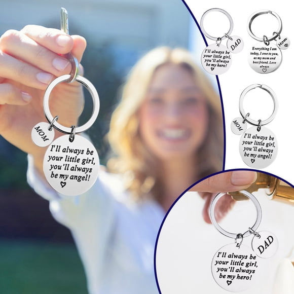 Day Keychain Mom Birthday Gifts From Daughter Keychain As My Mom And Best Friend Always Rose Rainbow Alloy Day Gift Ornament Stainless Steel Keychain