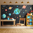 thumbnail image 6 of Space Themed Colorful Chalk Style Backdrop Banner Decorations for Classroom Party Study Room Wall Background Photo Booth Props, 6 of 8