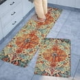 thumbnail image 5 of Kitchen Mats for Floor Set of 2 Pieces Bohemian Floral Medallion Country Vintage Kitchen Rugs and Mats Non Skid Washable Kitchen Floor Mat(17" Wx30 L+17" Wx 47" L), 5 of 6