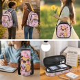 thumbnail image 2 of KUIFORTI Bow Capybara Kids Backpack Set with Lunch Box, 4Pcs Elementary School Bag for Girls, Fashion Bookbag with Pencil Case & Water Bottle Sleeve for Back to School Supplies, 2 of 6