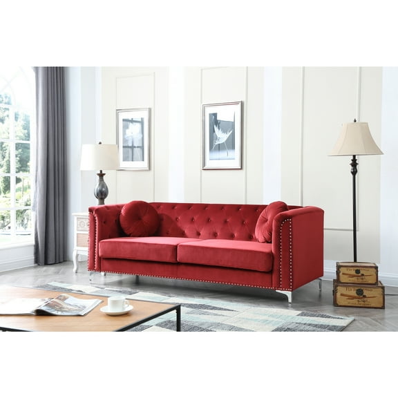 Homestock Mountain Lodge Sofa Burgundy