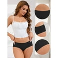 thumbnail image 3 of DARING DIVA Women's Full Coverage Comfortable Briefs Mid-Waisted Panties Black M, 3 of 6