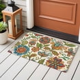 thumbnail image 4 of Bohemia Floral Front Door Rugs 2x3 ft Vintage Pesley Blue Flowers Leaf Plant Pattern Small Rug for Entryway Non Slip Washable Bathroom Door Mat Absorbent Floor Mat for Indoor Entrance, 4 of 9