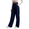 thumbnail image 2 of VV AVEORS Womens Wide Leg Sweatpant Cotton Lounge Travel Pants | Fall Fashion Sweat Pants 2026 Winter Baggy Joggers Navy S, 2 of 4