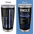 thumbnail image 6 of Uncle Gifts Coffee Tumbler 20OZ - Best Uncle Gifts From Niece Nephew - Unique Gift Ideas For Uncle - Uncle Birthday, Christmas, Thanksgiving Gifts Travel Mug 1PC, 6 of 6