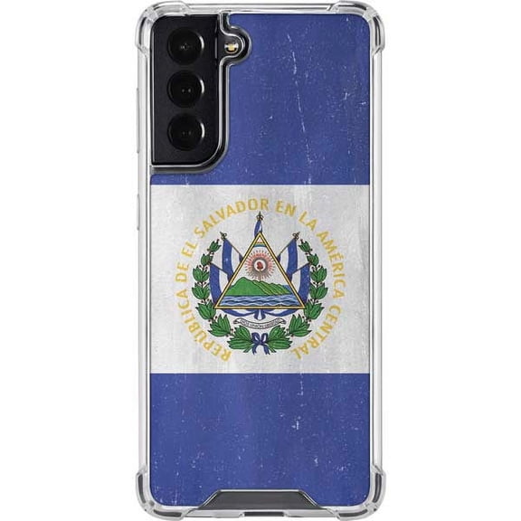 Skinit Countries of the World El Salvador Flag Distressed Galaxy S22 Clear Case