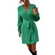 thumbnail image 1 of VISgogo Abrigo de punto para mujer, manga larga, cuello en V, color sólido, otoño, primavera, calle, casual, abrigo + cintura VISgogo moda, 1 of 5