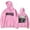 Pink-HL14384, variant on Maddox Batson Hooded sweatshirt women's men's long sleeved retro casual pullover hooded sportswear