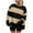 Brown, variant on Khunlpohl Women Oversized Shirts Striped Long Sleeve Loose Tee Color Block Casual Lightweight Sweatshirt