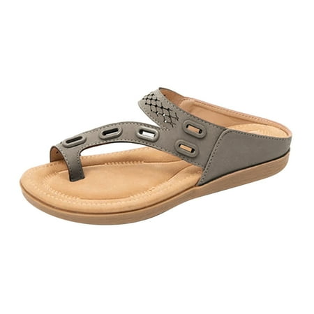 

Lyinloo Flat Massage Flip Flops Women s Sandals And Slippers Set Toe Women s Sandals Khaki 41