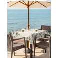 thumbnail image 3 of Outdoor Tablecloths with Umbrella Hole & Zipper, Green Eucalyptus 54x54 Inch Square Tablecloths, Farmhouse Weeping Leaves on Linen Waterproof Table Cloth, Patio/Pool/Picnic Table Covers, 3 of 8