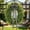 Green 14in, variant on Summer Wreaths for Front Door, Bead Grass Wreath, Spring Summer Greenery Farmhouse Wreath, Artificial Farmhouse Rustic Xmas Decor for Front Door Wall Porch